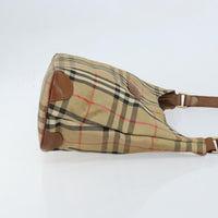 Burberry Nova Check Shoulder Bag Canvas And Leather Beige Canvas Shoulder Bag Bag (Authentic Pre-Loved)