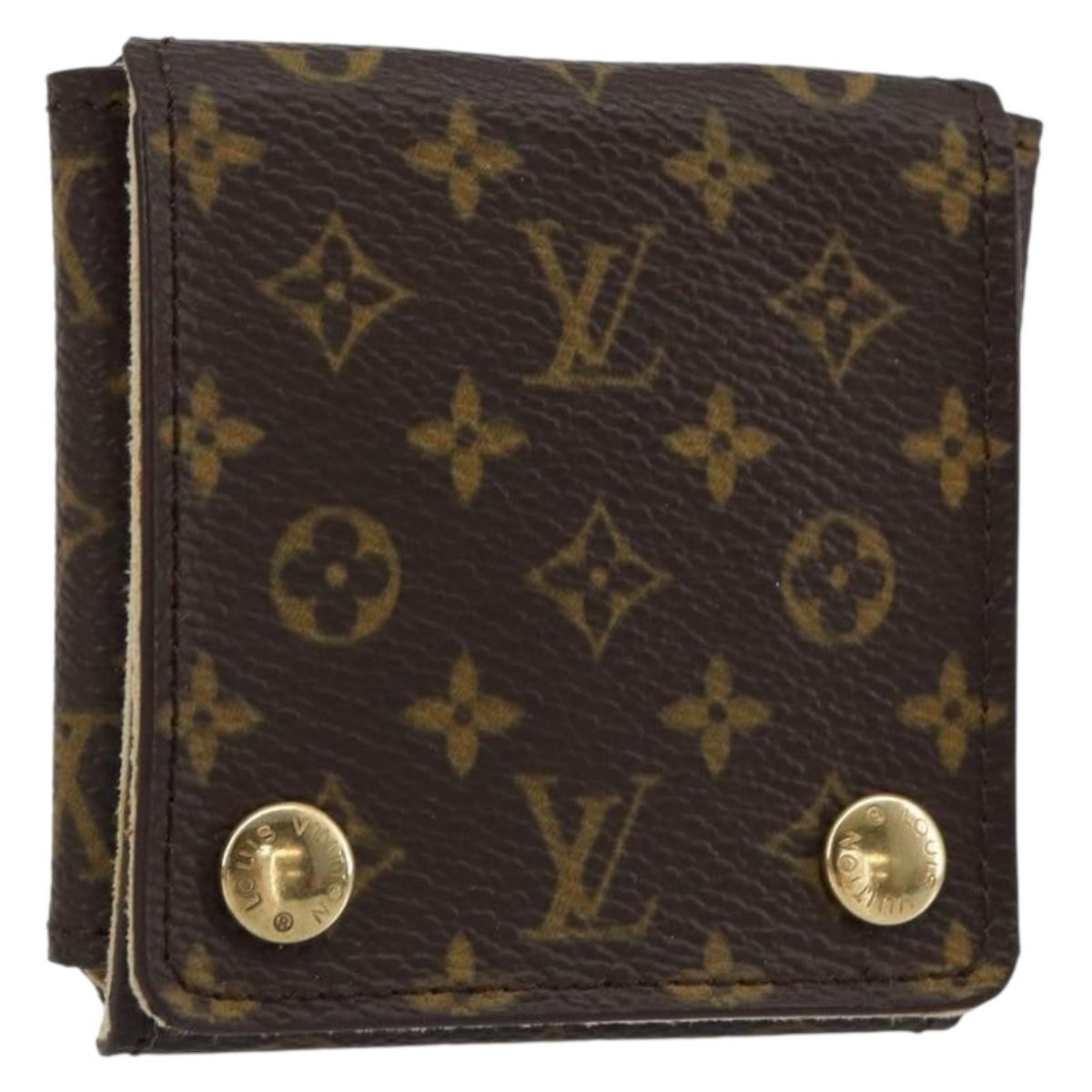 Louis Vuitton Case Jewelry Box Canvas Brown Canvas Wallets Accessory (Pre-Loved)