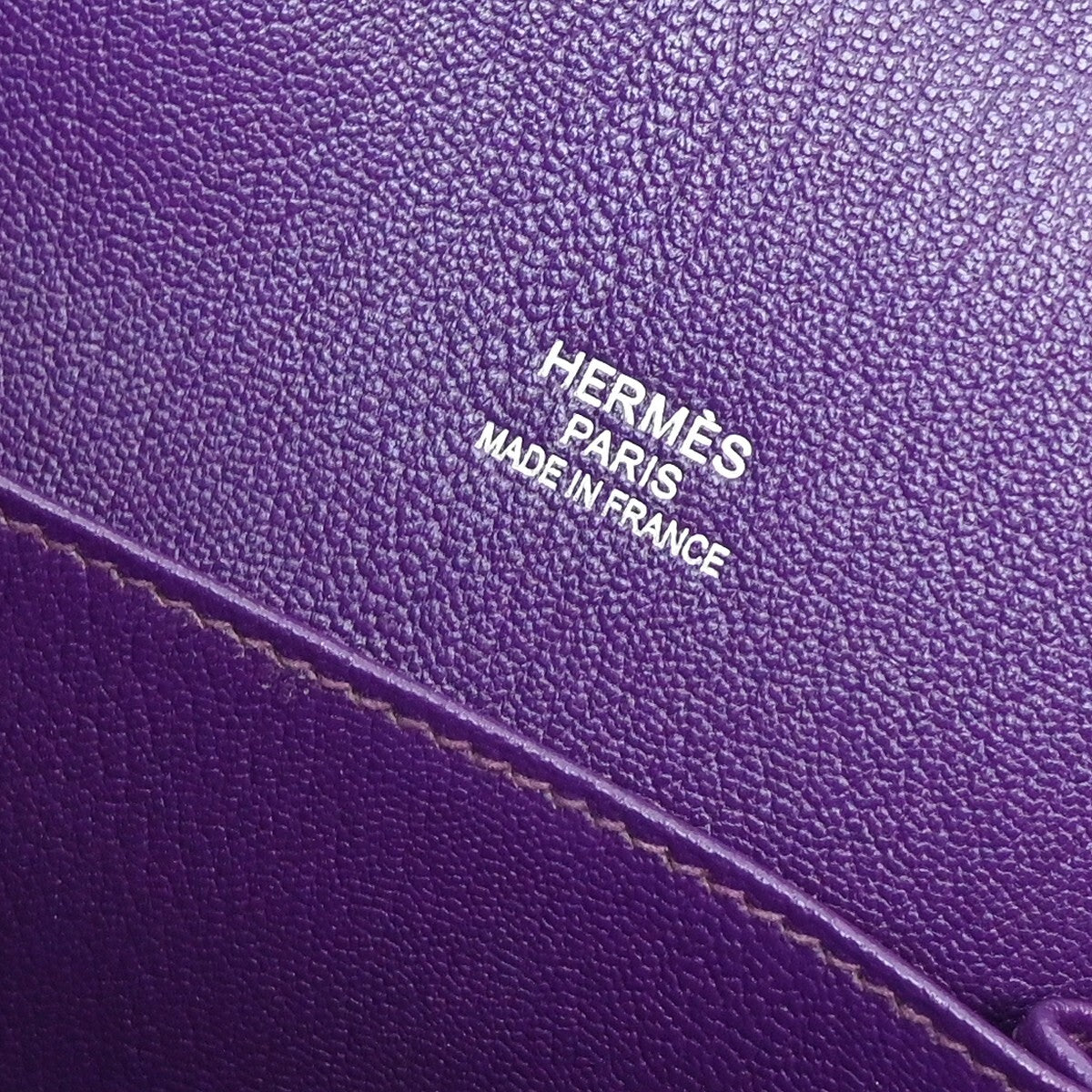 Hermes Jypsiere Bag Clemence Purple Leather Shoulder Bag Bag (Authentic Pre-Loved)