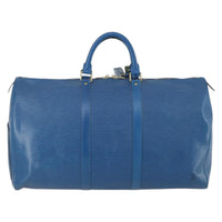 Louis Vuitton Keepall Bag Epi Leather Blue Leather Travel Bag Bag (Pre-Loved)
