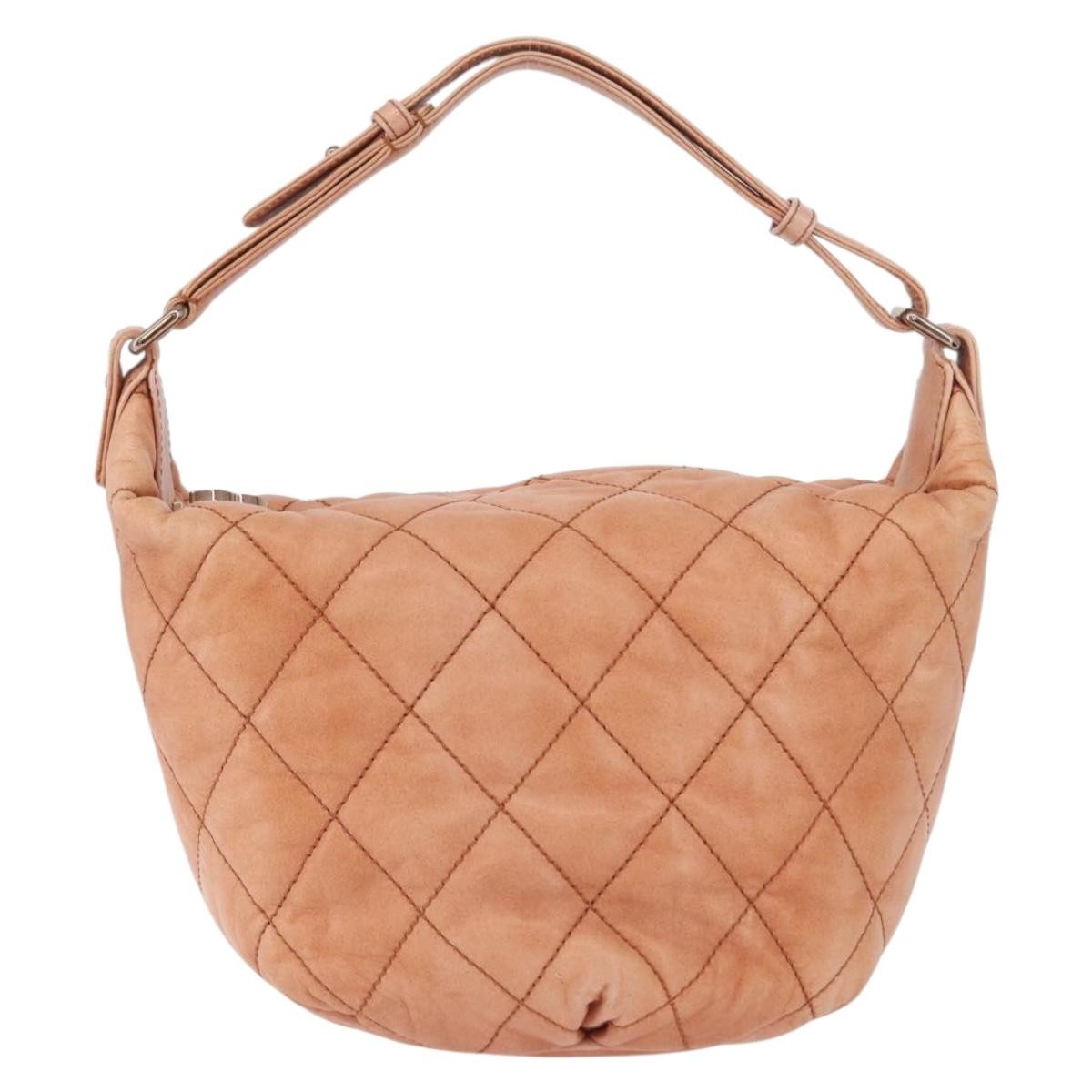 Chanel Cloudy Bundle Hobo Quilted Lambskin Orange Leather Shoulder Bag Bag (Authentic Pre-Loved)