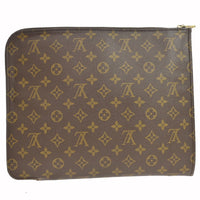 Louis Vuitton Poche Documents Monogram Canvas Brown Canvas Clutche & Pouche Bag (Authentic Pre-Loved)