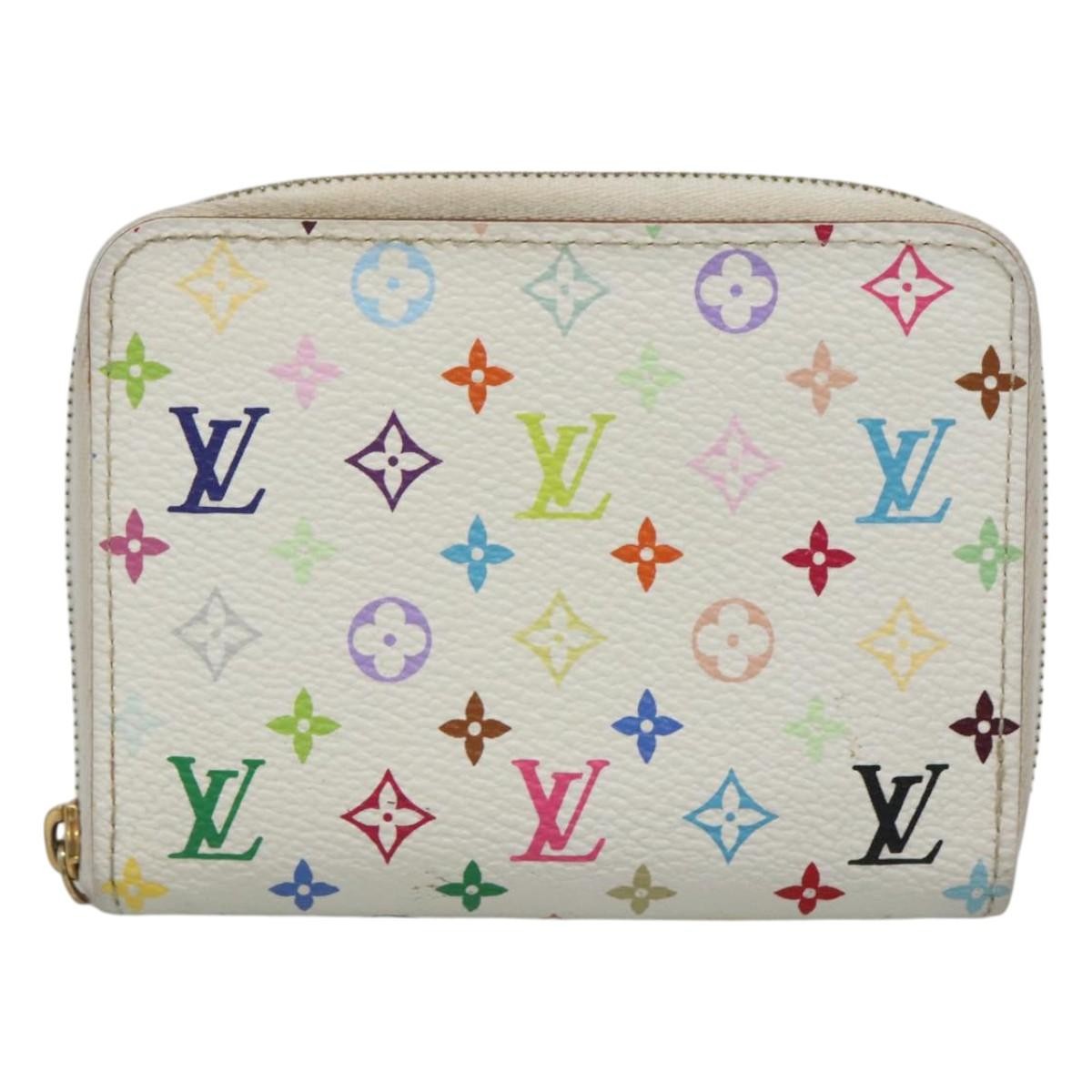 Louis Vuitton Porte-Monnaie Zippy Wallet Monogram Multicolor White Canvas Wallets Accessory (Authentic Pre-Loved)