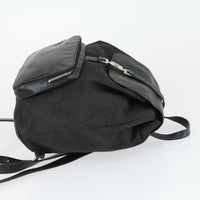 Gucci Vintage Jackie Backpack Gg Canvas Black Canvas Backpack Bag (Authentic Pre-Loved)