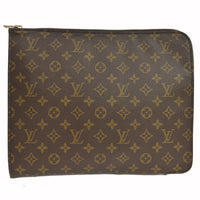 Louis Vuitton Poche Documents Monogram Canvas Brown Canvas Clutche & Pouche Bag (Authentic Pre-Loved)