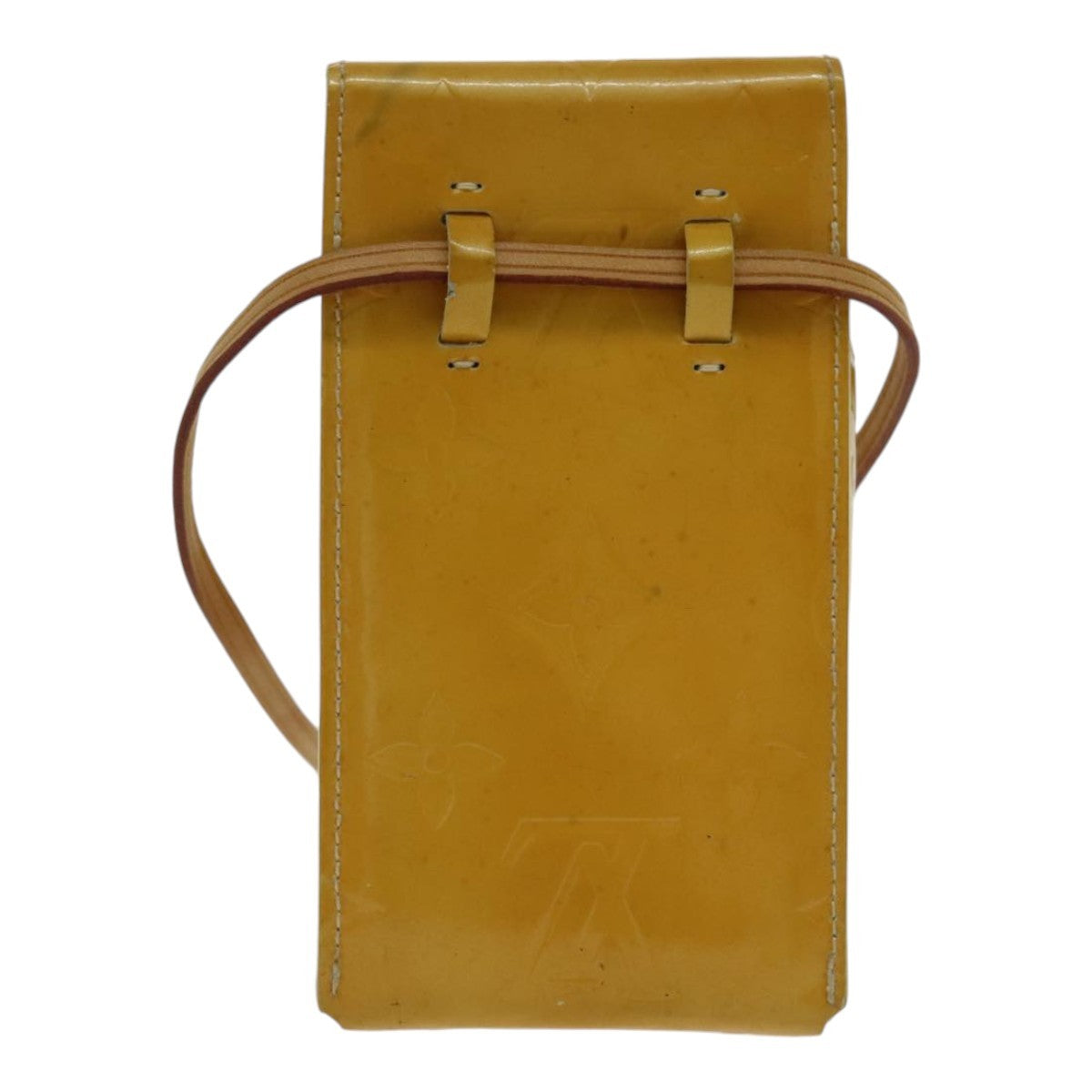Louis Vuitton Walker Wallet Monogram Vernis Yellow Patent_Leather Clutche & Pouche Bag (Pre-Loved)