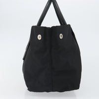 Prada Bow Tote Tessuto With Leather Black Nylon Tote Bag Bag (Pre-Loved)