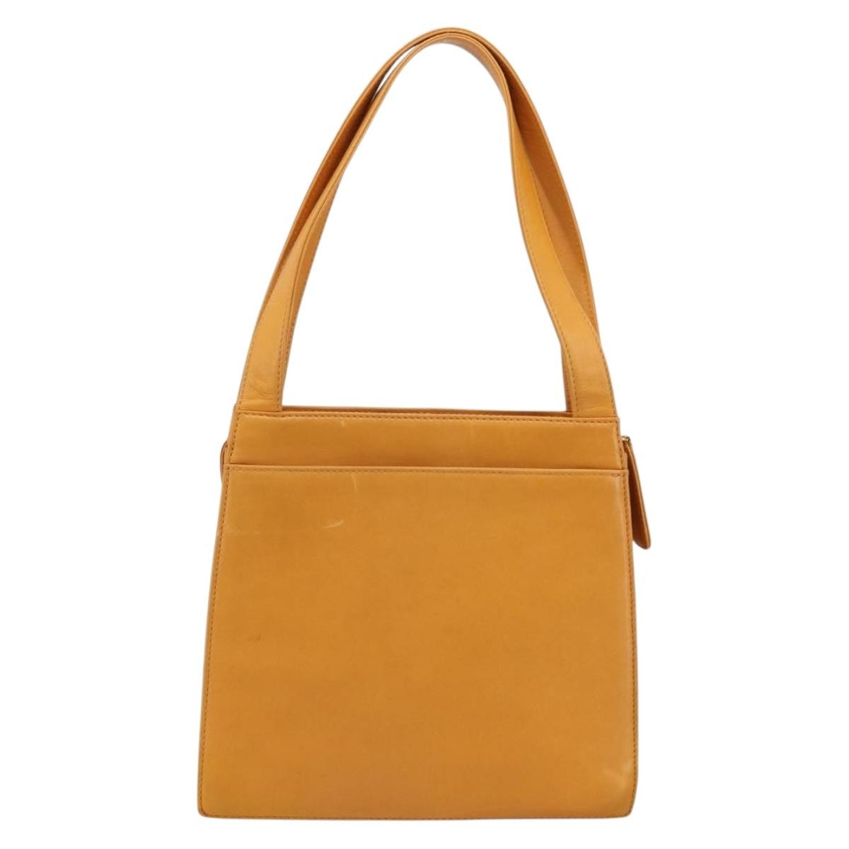 Chanel Vintage Logo Tote Leather Camel Leather Tote Bag Bag (Pre-Loved)