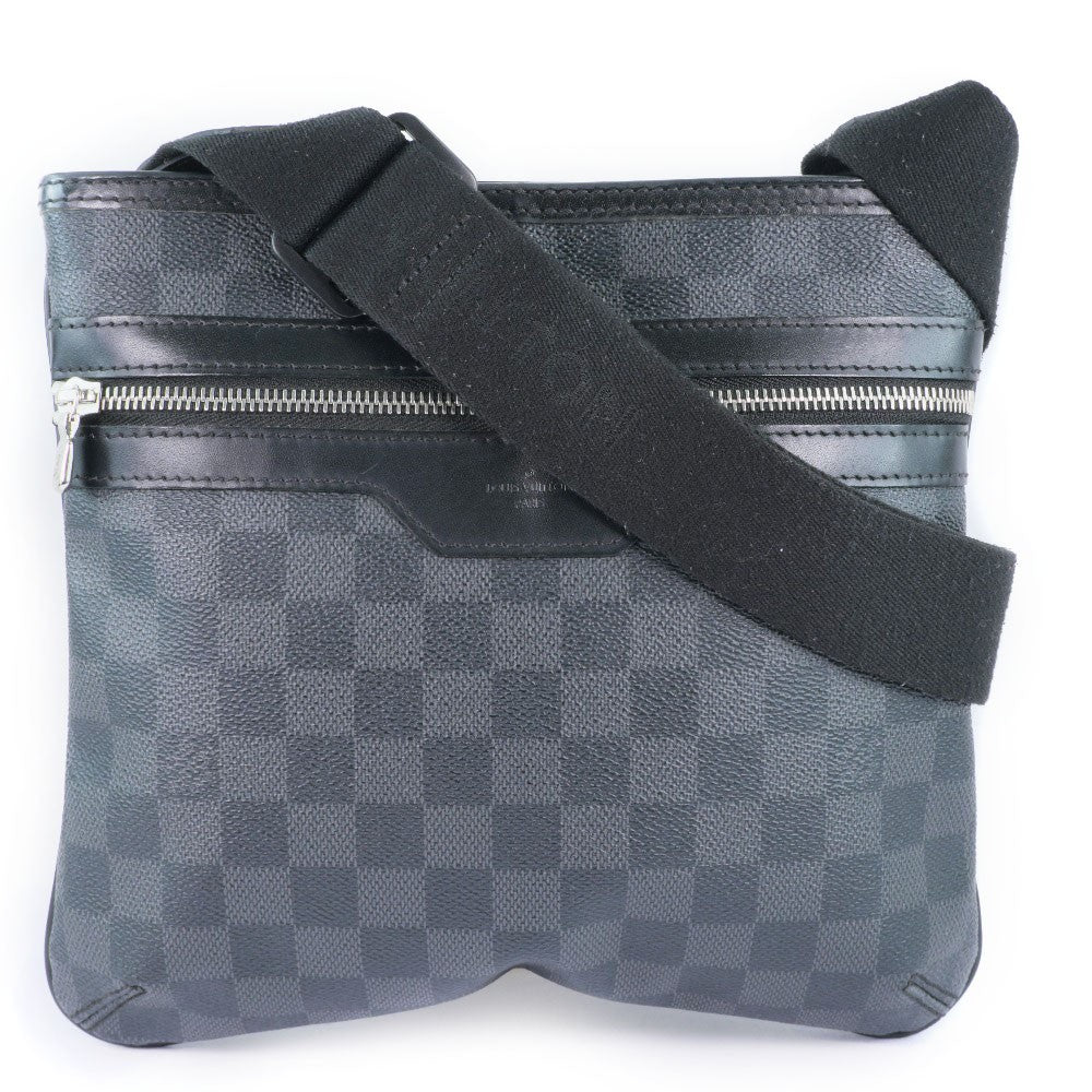Louis Vuitton Thomas Handbag Damier Graphite Black Canvas Shoulder Bag Bag (Pre-Loved)