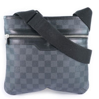 Louis Vuitton Thomas Handbag Damier Graphite Black Canvas Shoulder Bag Bag (Pre-Loved)