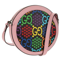 Gucci Round Shoulder Bag Psychedelic Print Gg Coated Canvas Multicolour Canvas Shoulder Bag Bag (Authentic Pre-Loved)