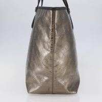 Salvatore Ferragamo Gancini Tote Patent Leather Gold Patent_Leather Tote Bag Bag (Authentic Pre-Loved)