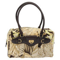 Salvatore Ferragamo Gancini Shoulder Bag Canvas Multicolour Canvas Shoulder Bag Bag (Authentic Pre-Loved)