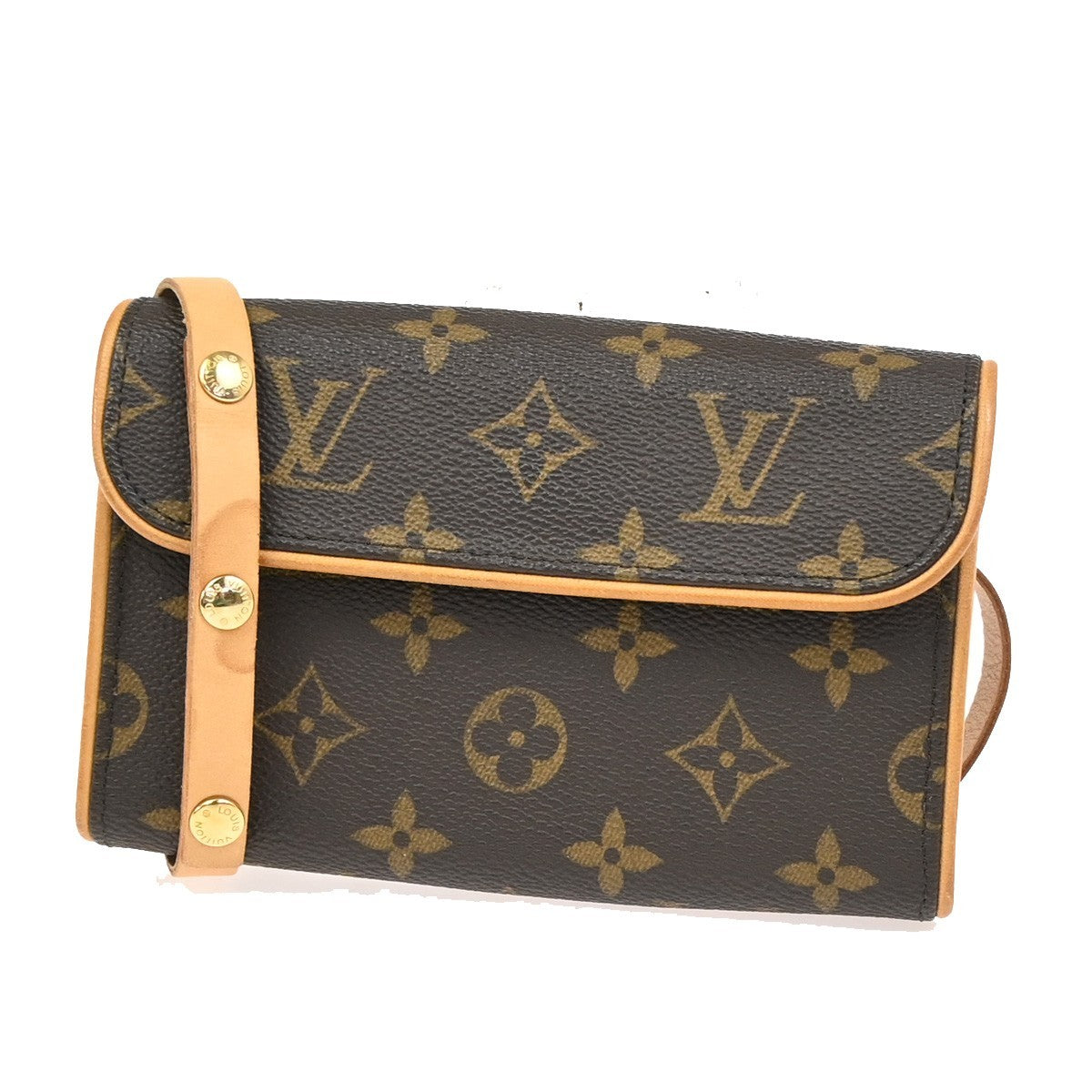Louis Vuitton Florentine Waist Bag Monogram Canvas Brown Canvas Clutche & Pouche Bag (Pre-Loved)