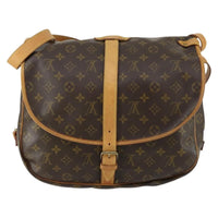 Louis Vuitton Saumur Handbag Monogram Canvas Brown Canvas Shoulder Bag Bag (Authentic Pre-Loved)