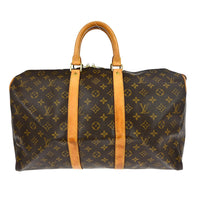 Louis Vuitton Louis Vuitton Keepall Bag Monogram Canvas Brown Canvas Travel Bag Bag (Authentic Pre-Loved)