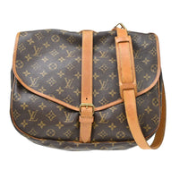Louis Vuitton Louis Vuitton Saumur Handbag Monogram Canvas Brown Canvas Shoulder Bag Bag (Authentic Pre-Loved)