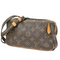 Louis Vuitton Louis Vuitton Pochette Marly Bandouliere Bag Monogram Canvas Brown Leather Shoulder Bag Bag (Pre-Loved)