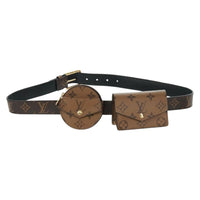 Louis Vuitton Daily Multi Pocket Belt Monogram Canvas Brown Canvas Wallets Accessory (Authentic Pre-Loved)