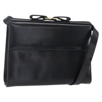 Salvatore Ferragamo Vala Shoulder Bag Leather Black Leather Shoulder Bag Bag (Authentic Pre-Loved)