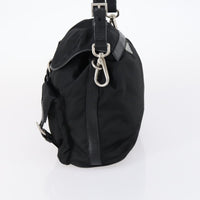 Prada Double Pocket Shoulder Bag Tessuto Black Nylon Shoulder Bag Bag (Authentic Pre-Loved)