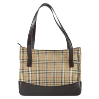 Burberry Nova Check Tote Canvas And Leather Beige Canvas Tote Bag Bag (Pre-Loved)