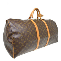 Louis Vuitton Keepall Bag Monogram Canvas Brown Canvas Travel Bag Bag (Pre-Loved)