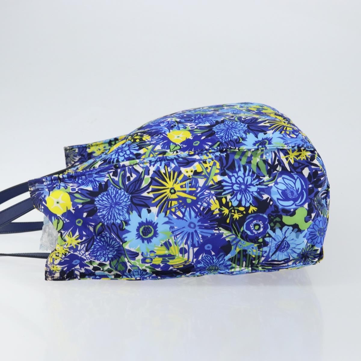 Prada Floreal Tote Printed Tessuto Blue Nylon Tote Bag Bag (Authentic Pre-Loved)