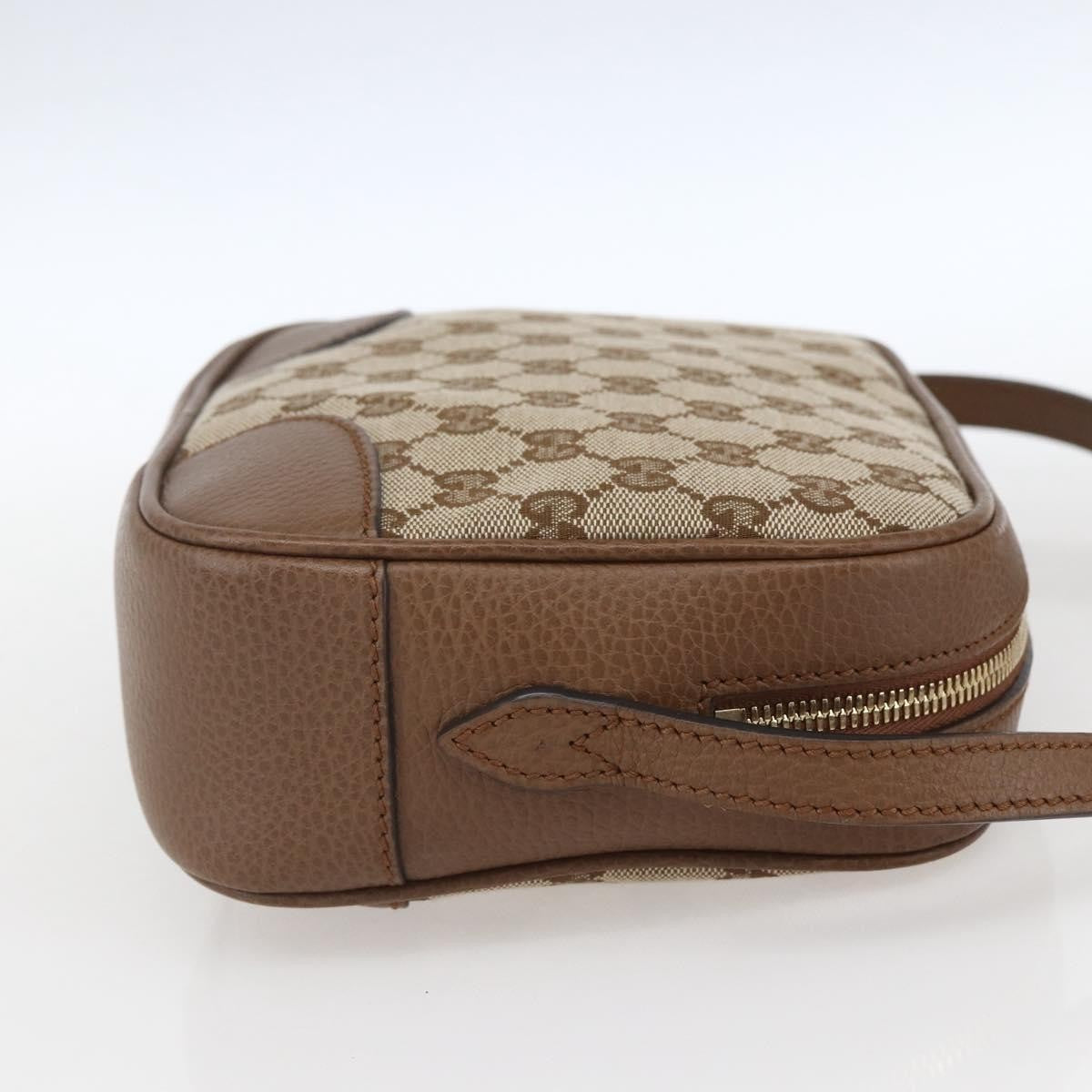 Gucci Bree Disco Crossbody Bag Gg Canvas With Leather Beige Canvas Crossbody Bag Bag (Authentic Pre-Loved)