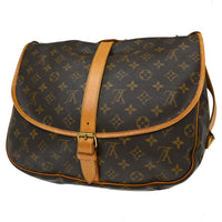 Louis Vuitton Louis Vuitton Saumur Handbag Monogram Canvas Brown Canvas Shoulder Bag Bag (Pre-Loved)