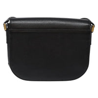 Burberry Flap Shoulder Bag Leather Black Leather Shoulder Bag Bag (Authentic Pre-Loved)