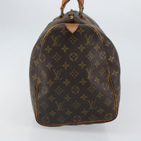 Louis Vuitton Keepall Bag Monogram Canvas Brown Canvas Travel Bag Bag (Authentic Pre-Loved)