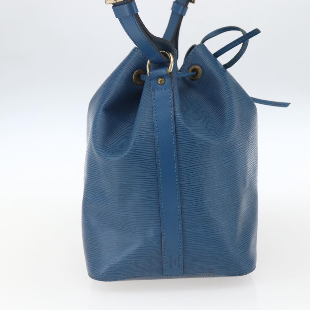 Louis Vuitton Petit Noe Handbag Epi Leather Blue Leather Shoulder Bag Bag (Pre-Loved)