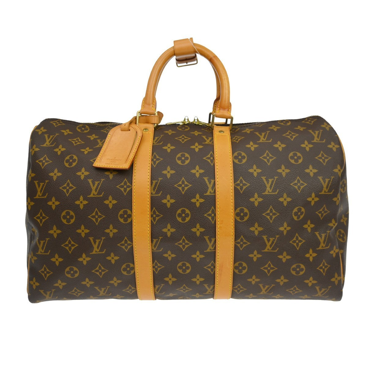 Louis Vuitton Keepall Bag Monogram Canvas Brown Canvas Travel Bag Bag (Authentic Pre-Loved)