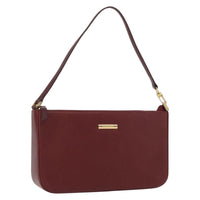Burberry Vintage Shoulder Bag Leather Burgundy Leather Shoulder Bag Bag (Authentic Pre-Loved)