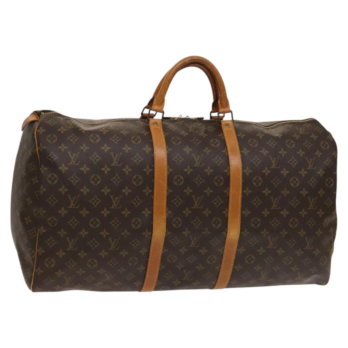 Louis Vuitton Keepall Bag Monogram Canvas Brown Canvas Travel Bag Bag (Pre-Loved)