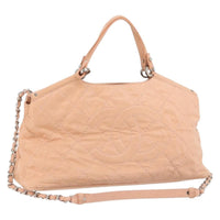 Chanel Cc Sea Hit Tote Quilted Iridescent Calfskin Pink Leather Shoulder Bag Bag (Authentic Pre-Loved)
