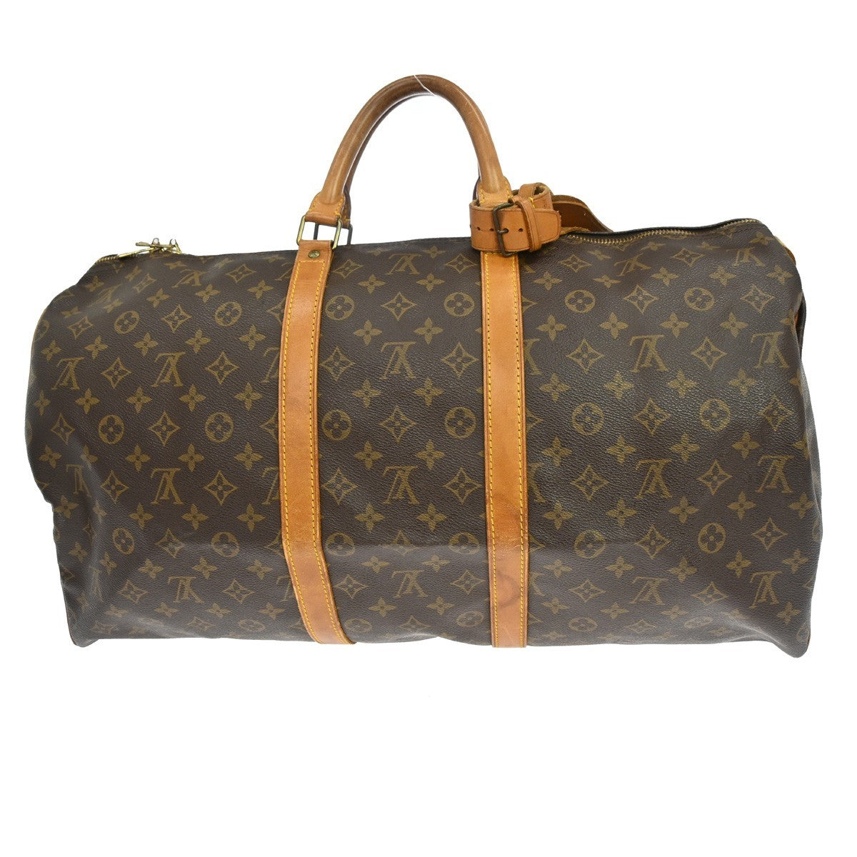 Louis Vuitton Keepall Bag Monogram Canvas Brown Canvas Travel Bag Bag (Pre-Loved)