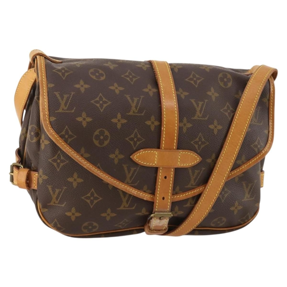 Louis Vuitton Louis Vuitton Saumur Handbag Monogram Canvas Brown Canvas Shoulder Bag Bag (Pre-Loved)