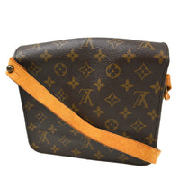 Louis Vuitton Cartouchiere Handbag Monogram Canvas Brown Canvas Shoulder Bag Bag (Authentic Pre-Loved)