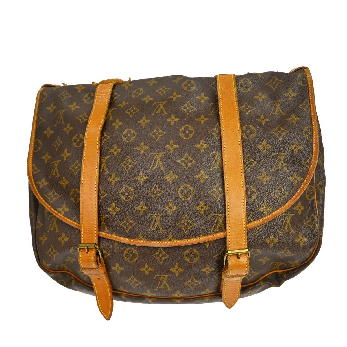 Louis Vuitton Louis Vuitton Saumur Handbag Monogram Canvas Brown Canvas Shoulder Bag Bag (Pre-Loved)