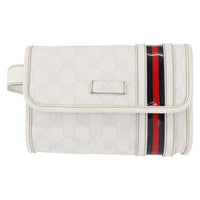 Gucci Sherry Line Waist Bag Gg Canvas White Canvas Shoulder Bag Bag (Authentic Pre-Loved)