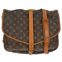 Louis Vuitton Louis Vuitton Saumur Handbag Monogram Canvas Brown Canvas Shoulder Bag Bag (Pre-Loved)