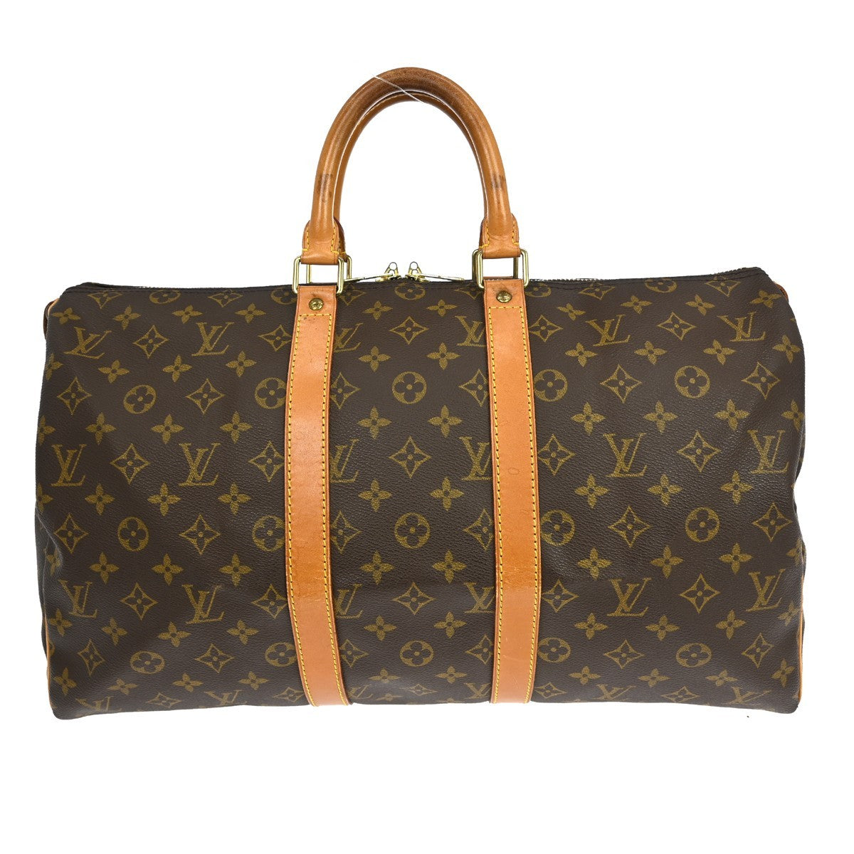 Louis Vuitton Keepall Bag Monogram Canvas Brown Canvas Travel Bag Bag (Authentic Pre-Loved)