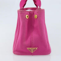 Prada Canapa Tote Canvas Pink Canvas Tote Bag Bag (Pre-Loved)
