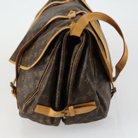 Louis Vuitton Saumur Handbag Monogram Canvas Brown Canvas Shoulder Bag Bag (Authentic Pre-Loved)