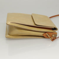 Louis Vuitton Mott Handbag Monogram Vernis Beige Patent_Leather Clutche & Pouche Bag (Authentic Pre-Loved)
