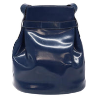 Salvatore Ferragamo Vintage Gancini Bucket Bag Patent Leather Blue Patent_Leather Shoulder Bag Bag (Authentic Pre-Loved)