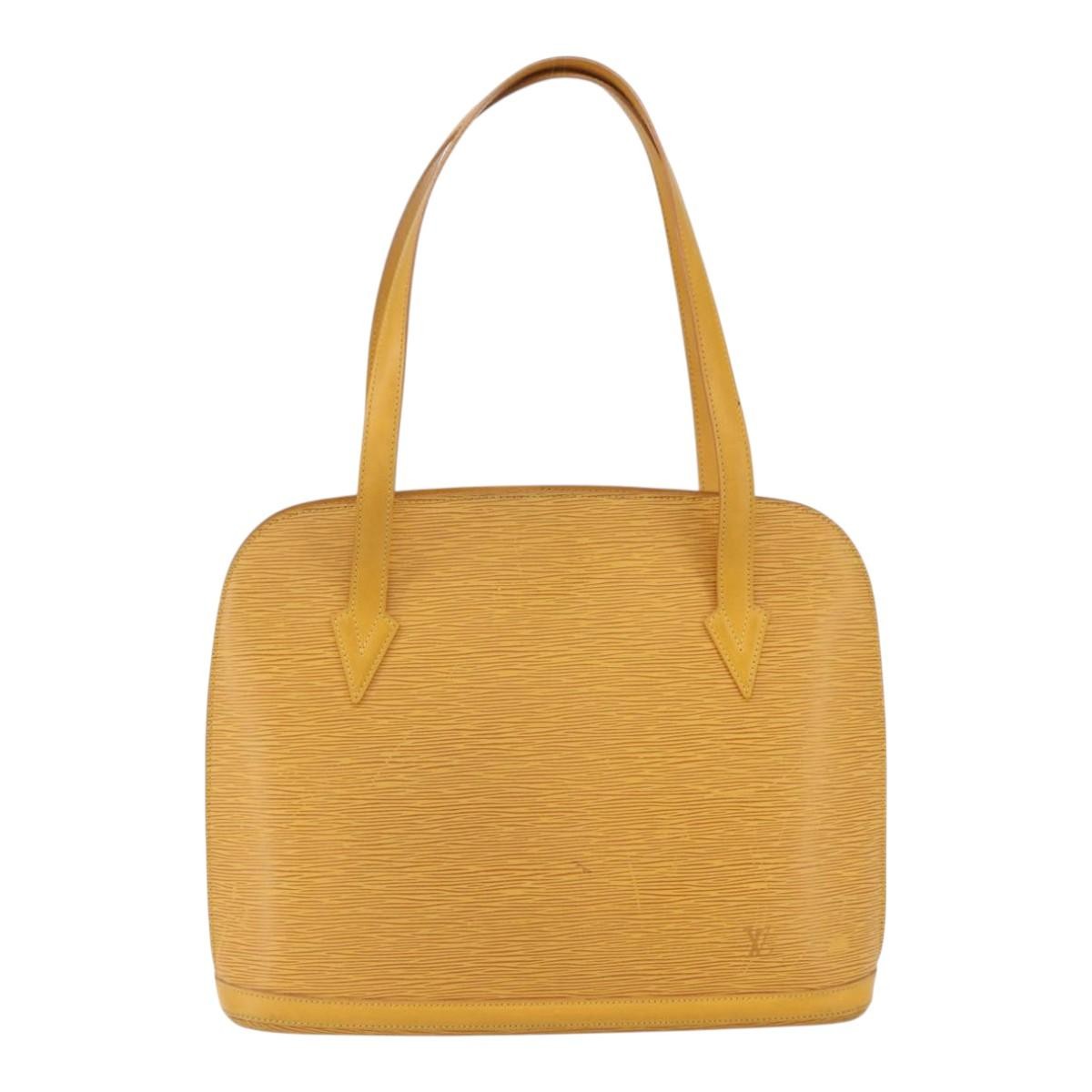 Louis Vuitton Lussac Handbag Epi Leather Yellow Leather Shoulder Bag Bag (Authentic Pre-Loved)