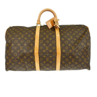 Louis Vuitton Keepall Bandouliere Bag Monogram Canvas Brown Canvas Travel Bag Bag (Authentic Pre-Loved)